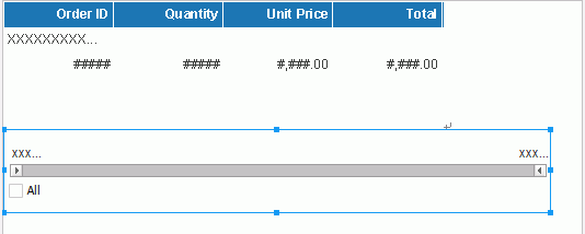 Table Library Component with Slider