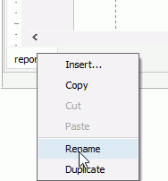 Rename Report Tab