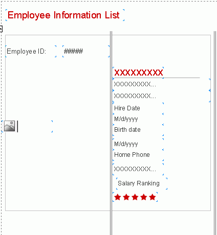 Report in Design View