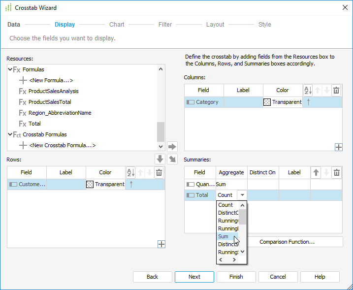 Add Display Fields