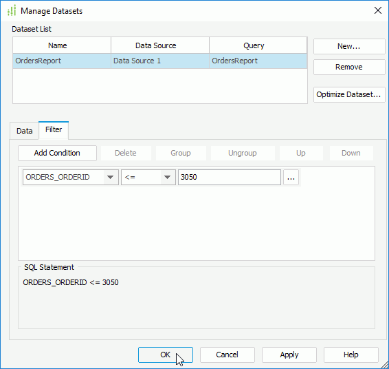 Filter Dataset