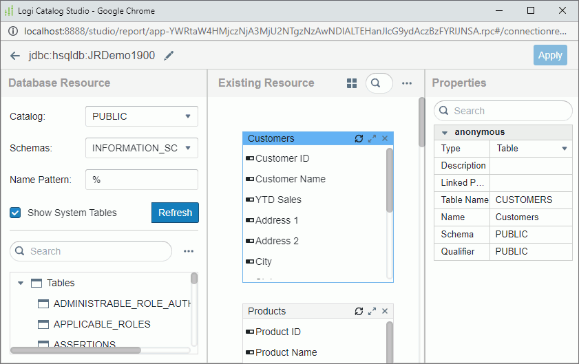 Edit Data Connection Resources