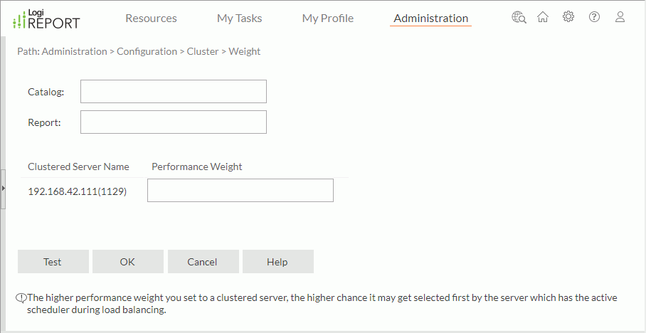 Cluster - Weight page