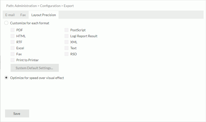 Configure Layout Precision