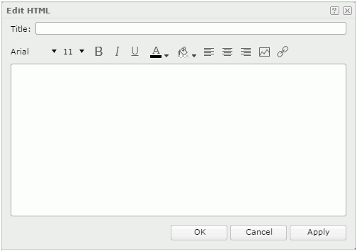 Edit HTML dialog