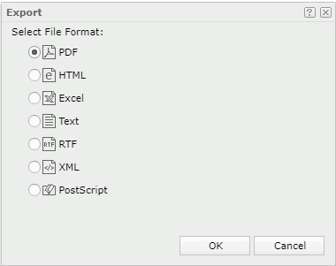 Export dialog - Component Level