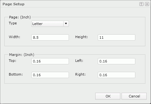 Page Setup dialog box