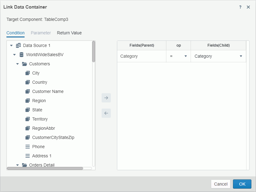 Link Data Container - Condition