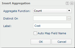 Insert Aggregation dialog box