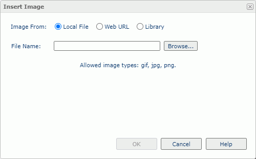 Insert Image dialog