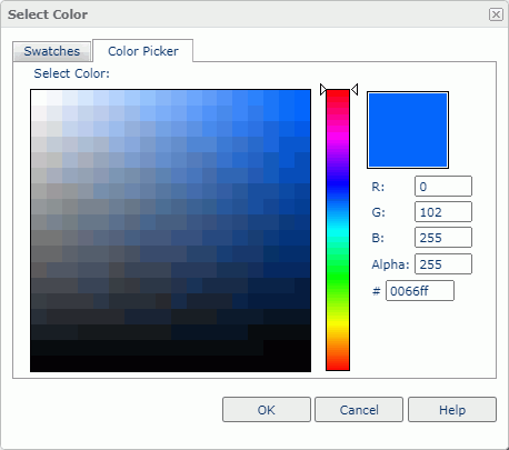 Search Color dialog - Color Picker tab