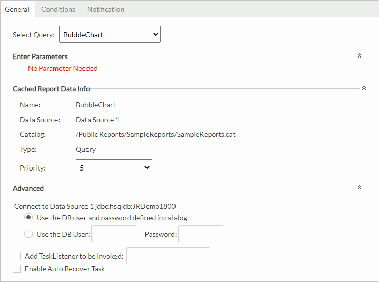 New Cache - General tab