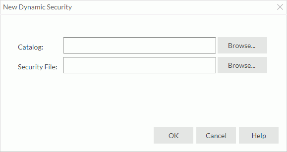 New Dynamic Security dialog box