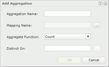 Add Aggregation dialog