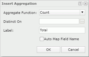 Insert Aggregation dialog