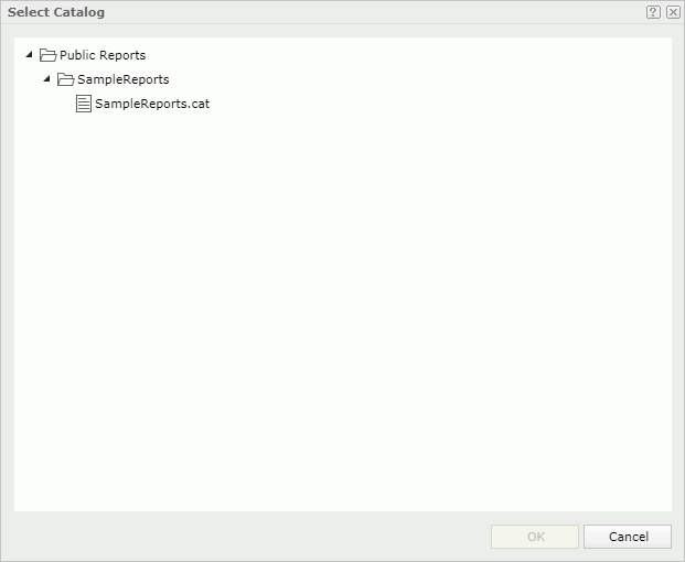 Select Catalog dialog box