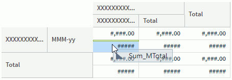 Drag an Aggregation into a Crosstab