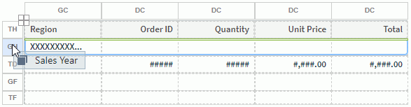 Drag to Add a Table Group Field